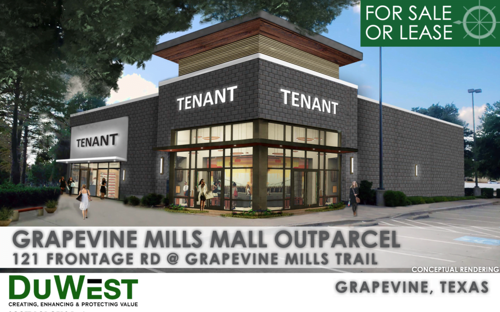 Grapevine Mills Mall Outparcel Building | For Lease or Sale | Divisible